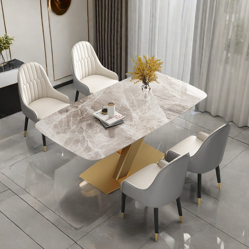 ZKuylo Modern simple luxury rectangular dining table sets